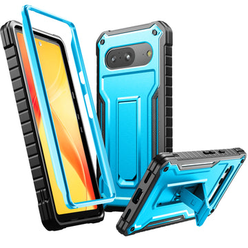 ExoGuard for Google Pixel 8 Series Case, Built in Kickstand Rubber Shockproof Impact Resistance Protective Cover Phone Case with Google Pixel 8/Google Pixel 8 Pro