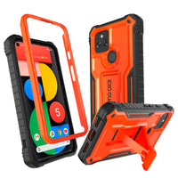 ExoGuard for Google Pixel 5 Series Case, Rubber Shockproof Full-Body Cover Case Built-in Screen Protector and Kickstand Compatible with Google Pixel 5/Google Pixel 5A