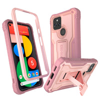 ExoGuard for Google Pixel 5 Series Case, Rubber Shockproof Full-Body Cover Case Built-in Screen Protector and Kickstand Compatible with Google Pixel 5/Google Pixel 5A