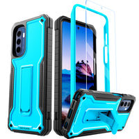 ExoGuard for Moto G Stylus 2022 Case, Rubber Shockproof Full-Body Cover Case Come with a Tempered Glass Screen Protector and Kickstand Compatible with Moto G Stylus 2022 Phone