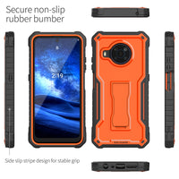 ExoGuard for Nokia X100 Case, Rubber Shockproof Full-Body Cover Case with Tempered Glass Screen Protector Built-in Kickstand
