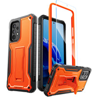 ExoGuard for Samsung Galaxy A53 Case, Rubber Shockproof Full-Body Cover Case with Screen Protector for Samsung A53 5G Phone, Built-in Kickstand