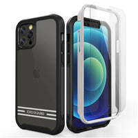 ExoGuard iPhone 12 Series Case with Screen Protector, Dual Layer Full Body Protection Cover Clear Back Phone Case for iPhone Series