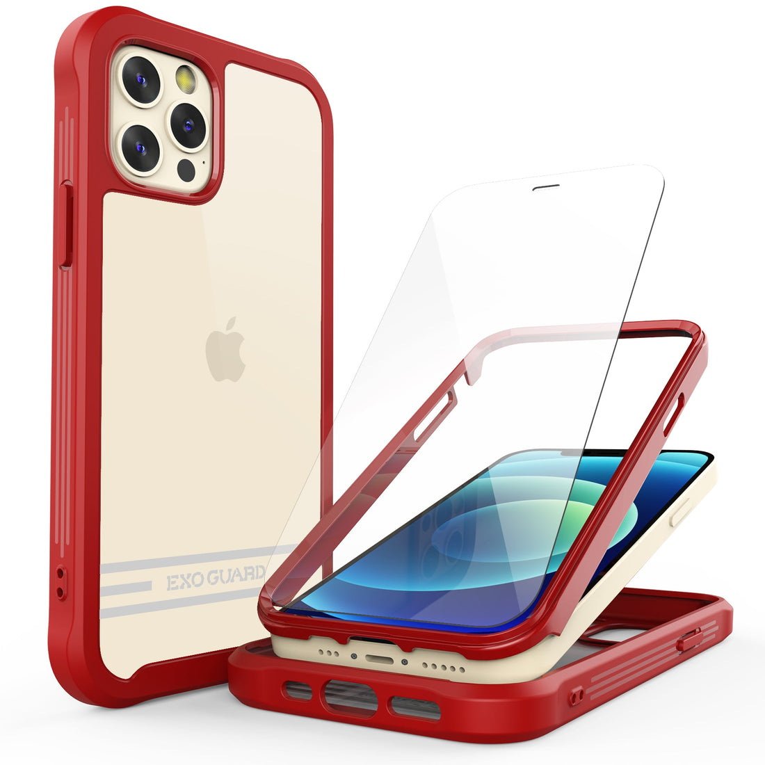 ExoGuard iPhone 12 Series Case with Screen Protector Dual Layer Full