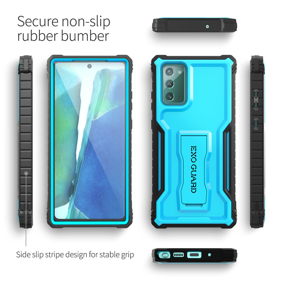 ExoGuard Samsung Galaxy Note 20 Series Case,Built-in Kickstand Rubber Shockproof Cover Case for Samsung Note 20/ Samsung Note 20 Ultra