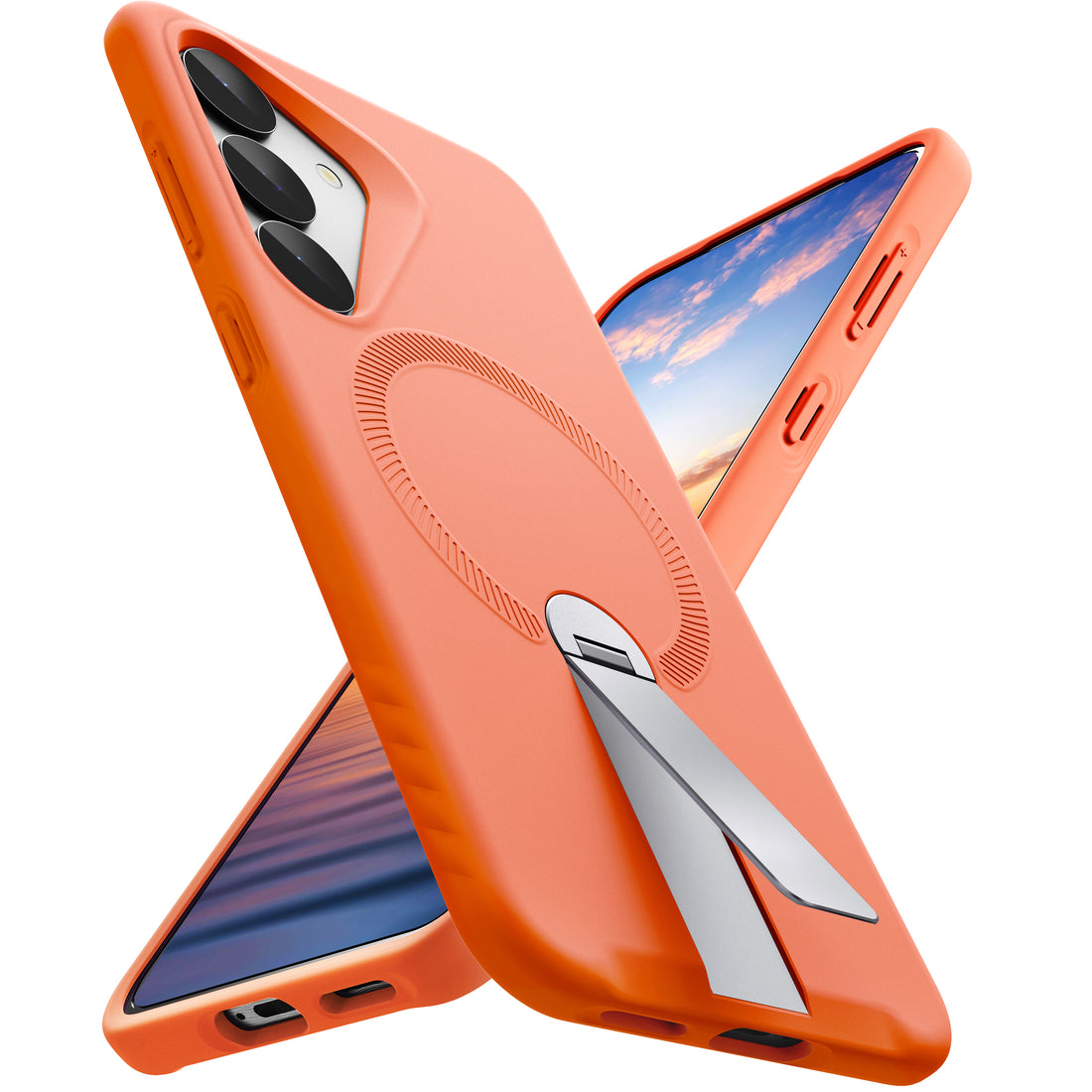 ExoGuard for Samsung Galaxy S25 Series Case, Adjustable Metal Kickstand, Soft Skin-Friendly Silicone Cover, Anti-Scratch Microfiber Lining for Samsung S25 / Samsung S25 Plus / Samsung S25 Ultra